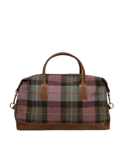 Harris Tweed Luggage Bag - A0254 (Tan Leather)