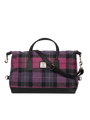 Harris Tweed Luggage Bag - A0257 (Black Leather)