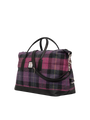 Harris Tweed Luggage Bag - A0257 (Black Leather)