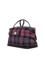 Harris Tweed Luggage Bag - A0257 (Black Leather)