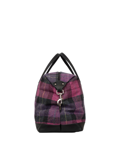 Harris Tweed Luggage Bag - A0257 (Black Leather)