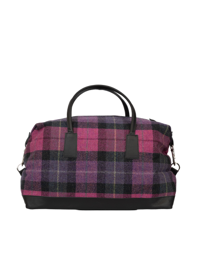 Harris Tweed Luggage Bag - A0257 (Black Leather)