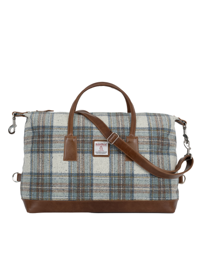 Harris Tweed Luggage Bag - A0259 (Tan Leather)