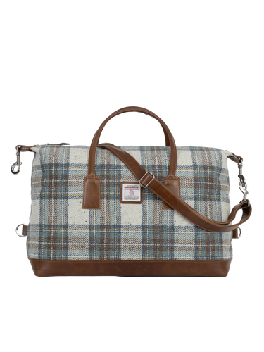 Harris Tweed Luggage Bag - A0259 (Tan Leather)