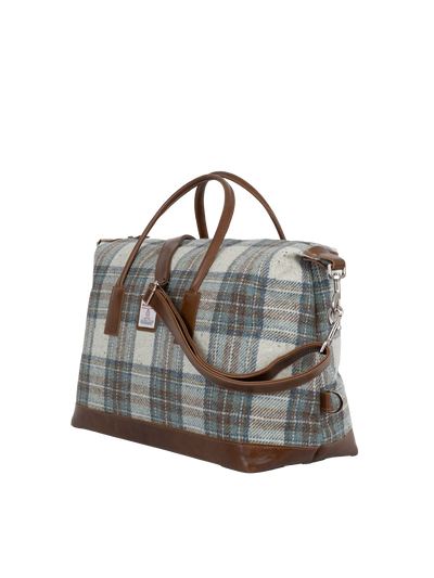 Harris Tweed Luggage Bag - A0259 (Tan Leather)