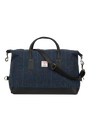 Harris Tweed Luggage Bag - A0260 (Black Leather)