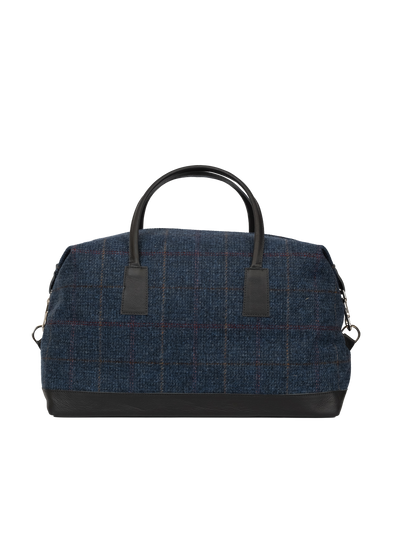 Harris Tweed Luggage Bag - A0260 (Black Leather)