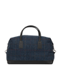 Harris Tweed Luggage Bag - A0260 (Black Leather)
