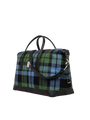 Harris Tweed Luggage Bag - A0261 (Black Leather)