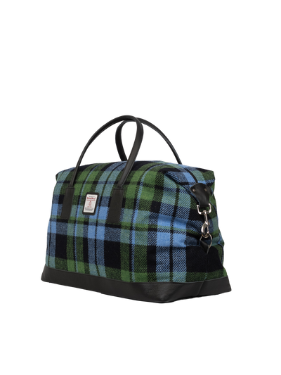 Harris Tweed Luggage Bag - A0261 (Black Leather)