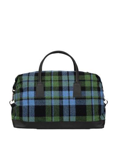 Harris Tweed Luggage Bag - A0261 (Black Leather)