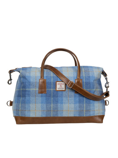 Harris Tweed Luggage Bag - A069 (Tan Leather)