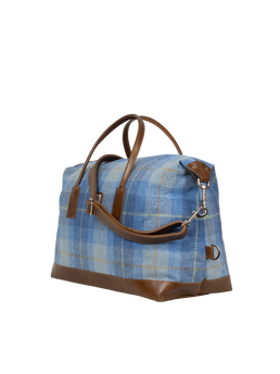 Harris Tweed Luggage Bag - A069 (Tan Leather)