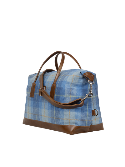 Harris Tweed Luggage Bag - A069 (Tan Leather)