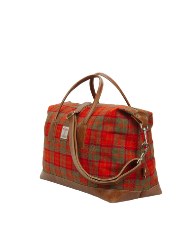 Harris Tweed Luggage Bag - A083 (Tan Leather)