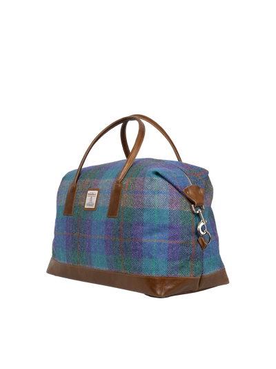 Harris Tweed Luggage Bag - A085 (Tan Leather)