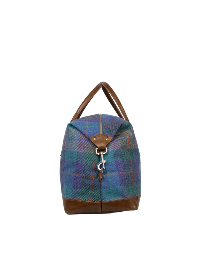 Harris Tweed Luggage Bag - A085 (Tan Leather)