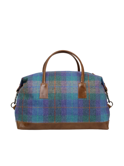 Harris Tweed Luggage Bag - A085 (Tan Leather)