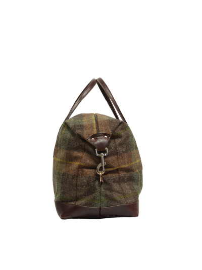 Harris Tweed Luggage Bag - A086 (Brown Leather)