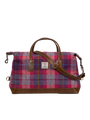 Harris Tweed Luggage Bag - A088 (Tan Leather)