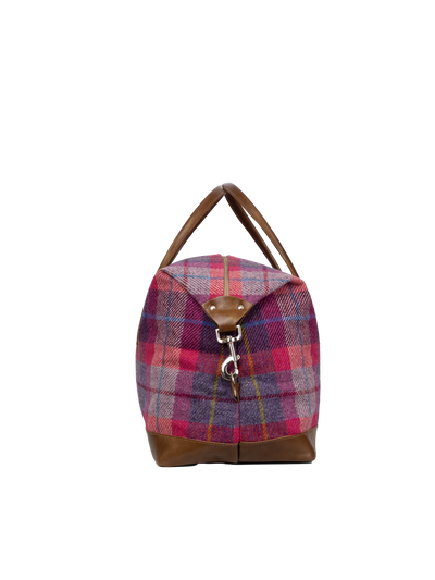 Harris Tweed Luggage Bag - A088 (Tan Leather)