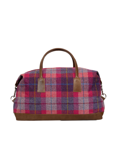 Harris Tweed Luggage Bag - A088 (Tan Leather)