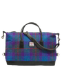 Harris Tweed Luggage Bag - A089 (Black Leather)