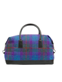 Harris Tweed Luggage Bag - A089 (Black Leather)