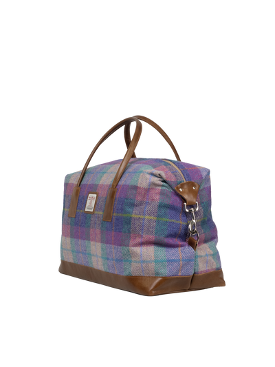 Harris Tweed Luggage Bag - A093 (Tan Leather)