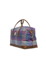 Harris Tweed Luggage Bag - A093 (Tan Leather)