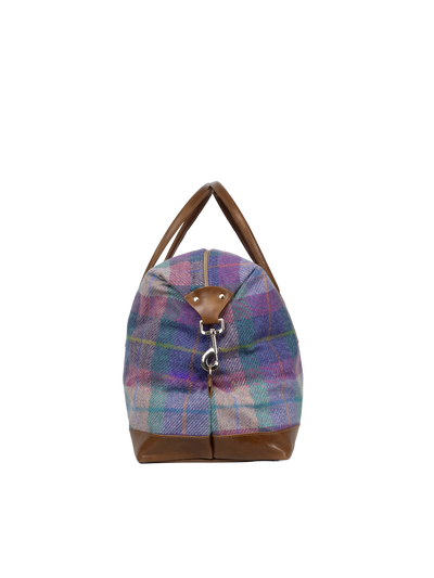 Harris Tweed Luggage Bag - A093 (Tan Leather)