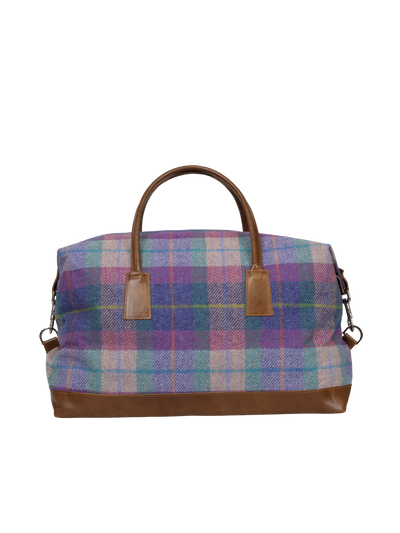 Harris Tweed Luggage Bag - A093 (Tan Leather)
