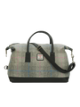 Harris Tweed Luggage Bag - A095 (Black Leather)