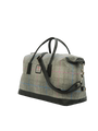 Harris Tweed Luggage Bag - A095 (Black Leather)