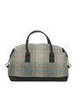 Harris Tweed Luggage Bag - A095 (Black Leather)