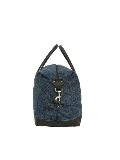 Harris Tweed Luggage Bag BC4 (Black Leather)