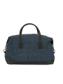 Harris Tweed Luggage Bag BC4 (Black Leather)