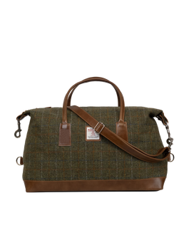 Harris Tweed Luggage Bag - HB103 (Tan Leather)