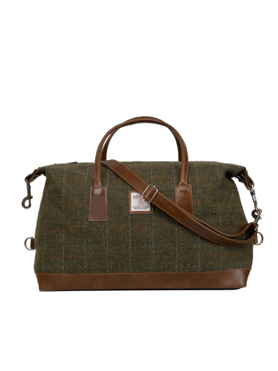 Harris Tweed Luggage Bag - HB103 (Tan Leather)