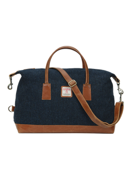Harris Tweed Luggage Bag HB104 (Tan Leather)