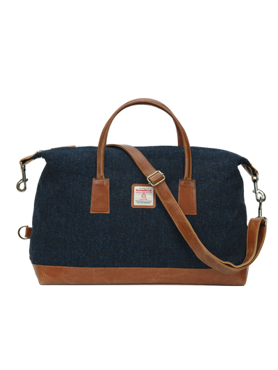 Harris Tweed Luggage Bag HB104 (Tan Leather)