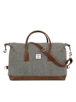 Harris Tweed Luggage Bag - HB107 (Tan Leather)