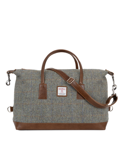 Harris Tweed Luggage Bag - HB107 (Tan Leather)