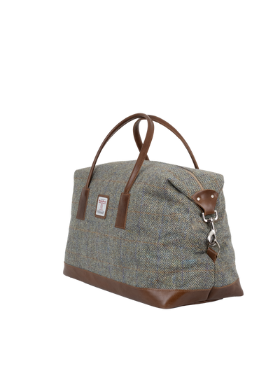 Harris Tweed Luggage Bag - HB107 (Tan Leather)
