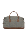 Harris Tweed Luggage Bag - HB107 (Tan Leather)