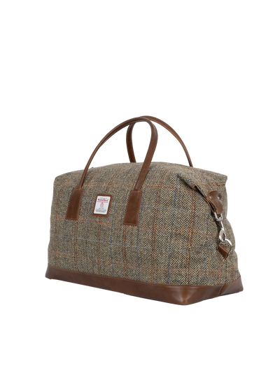 Harris Tweed Luggage Bag - HB133 (Tan Leather)