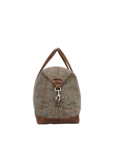 Harris Tweed Luggage Bag - HB133 (Tan Leather)