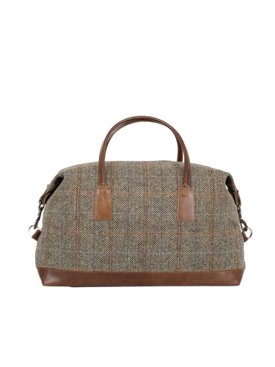 Harris Tweed Luggage Bag - HB133 (Tan Leather)