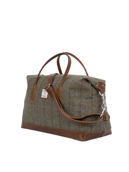 Harris Tweed Luggage Bag - HB162 (Tan Leather)
