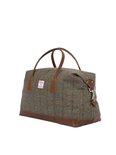 Harris Tweed Luggage Bag - HB162 (Tan Leather)